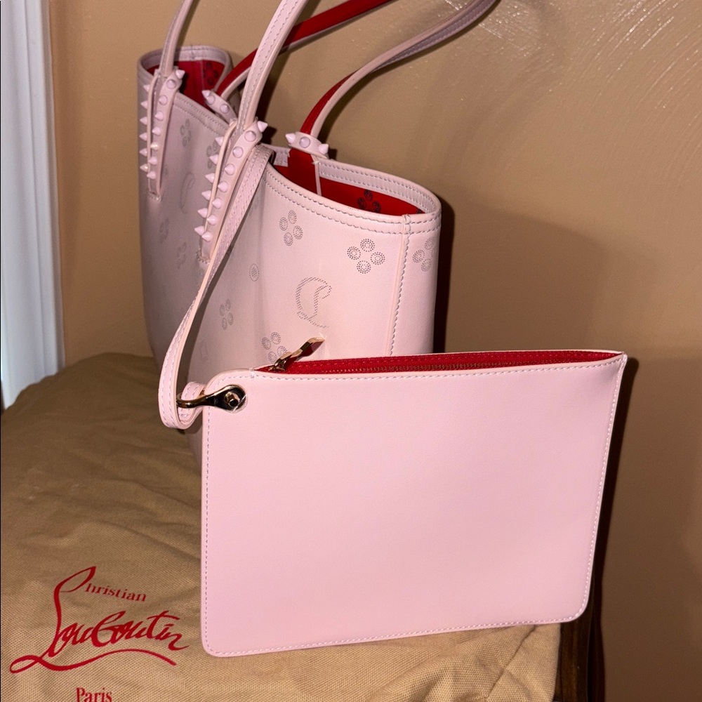 Christian Louboutin Light Pink Tote with Red Interior - Picture 16 of 16